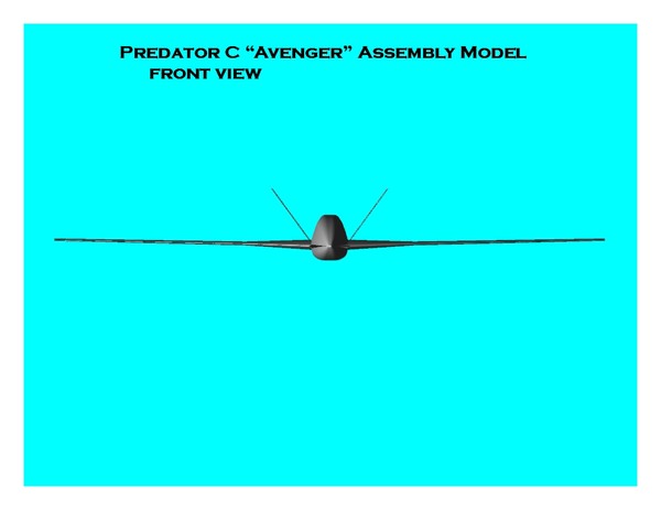 3d c avenger uav assembly - Predator C Avenger UAV Assembly by RodgerSaintJohn